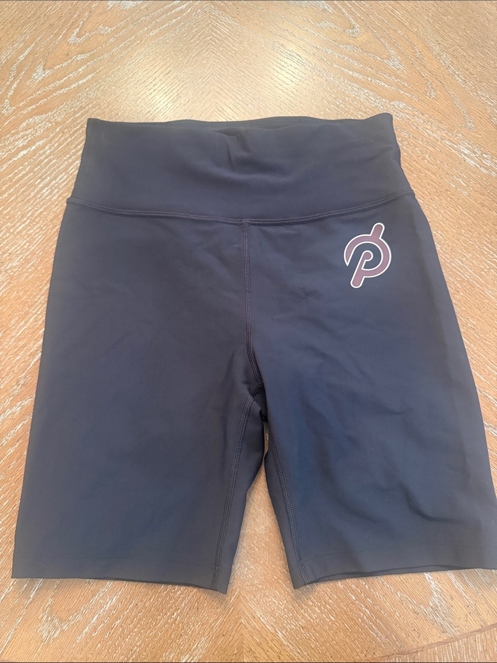 Peloton Black High-Rise Bike Shorts with Logo